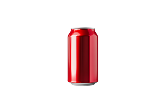 Classic Red Soda Can, Refreshing Beverage for Any Occasion on transparent background