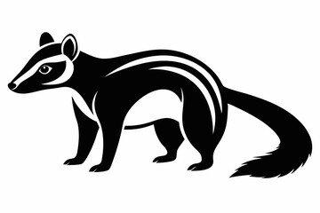 coati line art silhouette vector illustration