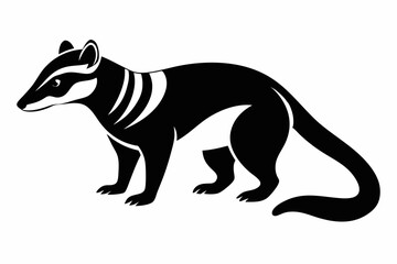 coati line art silhouette vector illustration