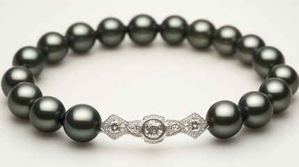 Obraz premium Sophisticated Black Pearl Necklace Simple with Wildlife Action Sports