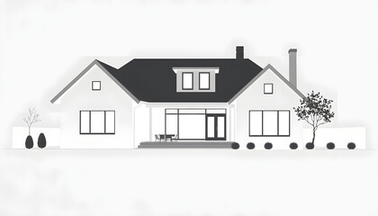 jolie maison contemporaine , with white tonespng