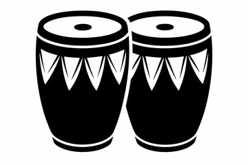 congas line art silhouette vector illustration