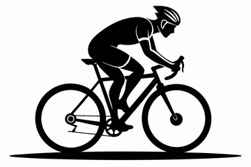 Fototapeta premium cyclist line art silhouette vector illustration