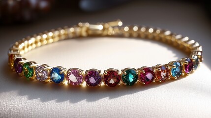 Chic  Multi-Gemstone  Bracelet  Smooth  Ivory with Wildlife Action Sports