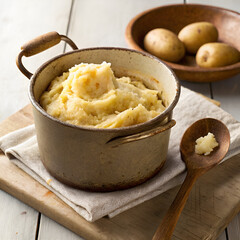 mashed potatoes in a pot