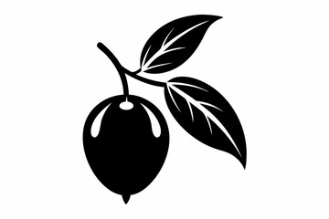 goji berry line art silhouette vector illustration