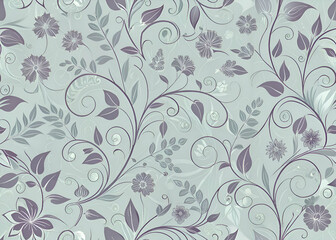 Elegant Vintage Floral Pattern Background