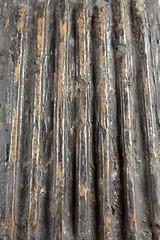 Fototapeta premium Weathered wood grain detail, close up view, textured abstract pattern, used for backgrounds