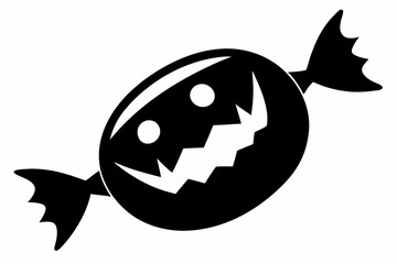Fototapeta premium halloween candy silhouette vector illustration