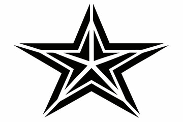 Obraz premium star line art silhouette vector illustration