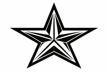 Obraz premium star line art silhouette vector illustration