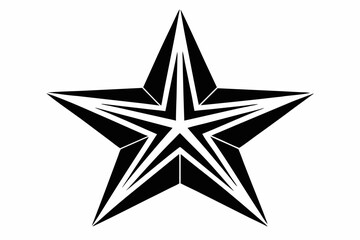 star line art silhouette vector illustration