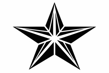 Obraz premium star line art silhouette vector illustration