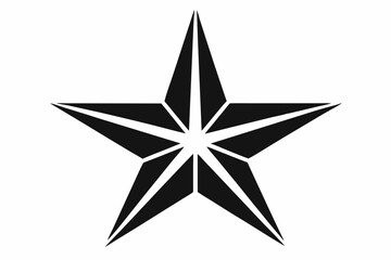 star line art silhouette vector illustration