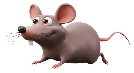 Friendly Gray Mouse with Big Ears