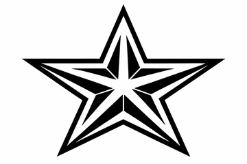 Obraz premium star line art silhouette vector illustration