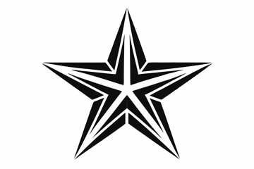 Fototapeta premium star line art silhouette vector illustration