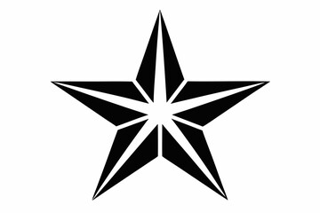 star line art silhouette vector illustration