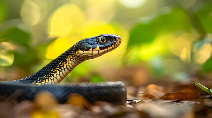Obraz premium snake in the grass