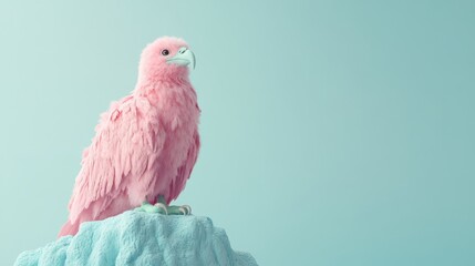 Space Pastel Pink Scene Cliff Majestic Eagle Right