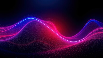 Abstract wave lines pattern dynamic colorful light flowing isolated on black background. concept of music, party, technology, modern. Abstract flowing wavy lines. Colorful dynamic wave