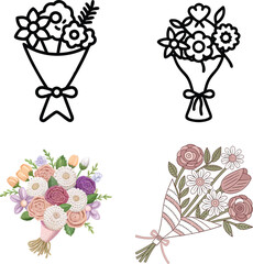  Create a beautifully flower design illustration art.