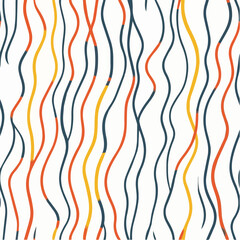 Abstract vector colorful Wavy Lines seamless pattern