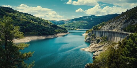 Mountain lake scenery