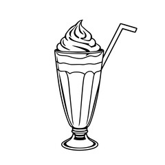 Creamy Milkshake Delight: A Classic Diner Treat                                                     