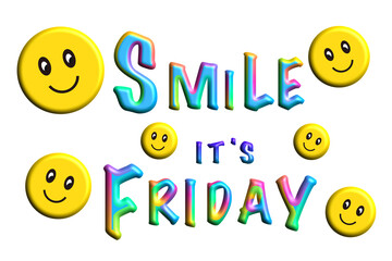 Smile It's Friday, banner headline illustration 
