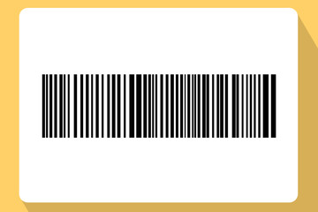 Barcode isolated on color background. Code stripes sticker. Barcode labels, customers qr code.
