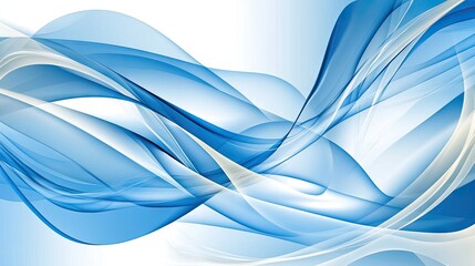 Fototapeta premium A high-resolution abstract wave texture with a calming mix of blue and white tones.