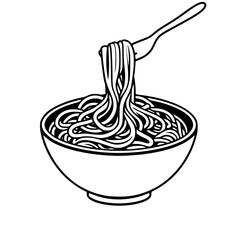 Delicious Noodles in a Bowl Ready to Eat!                                                          