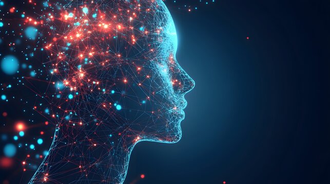 Abstract Digital Head Network Connections