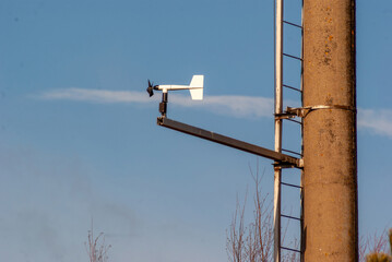 Weather vane at a weather station