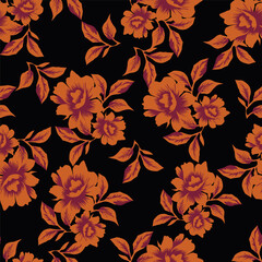 Cute white flowers seamless pattern