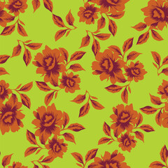 Cute white flowers seamless pattern