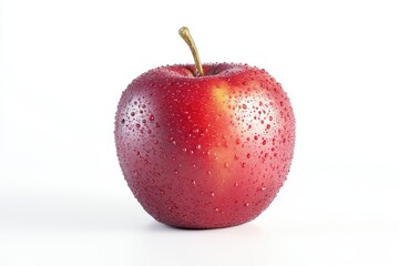 Fresh and vibrant wax apple isolated on a white background showcasing its unique shape and natural sweetness