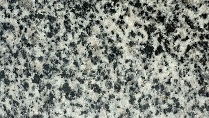 Texture of polished granite in black and white color close-up
