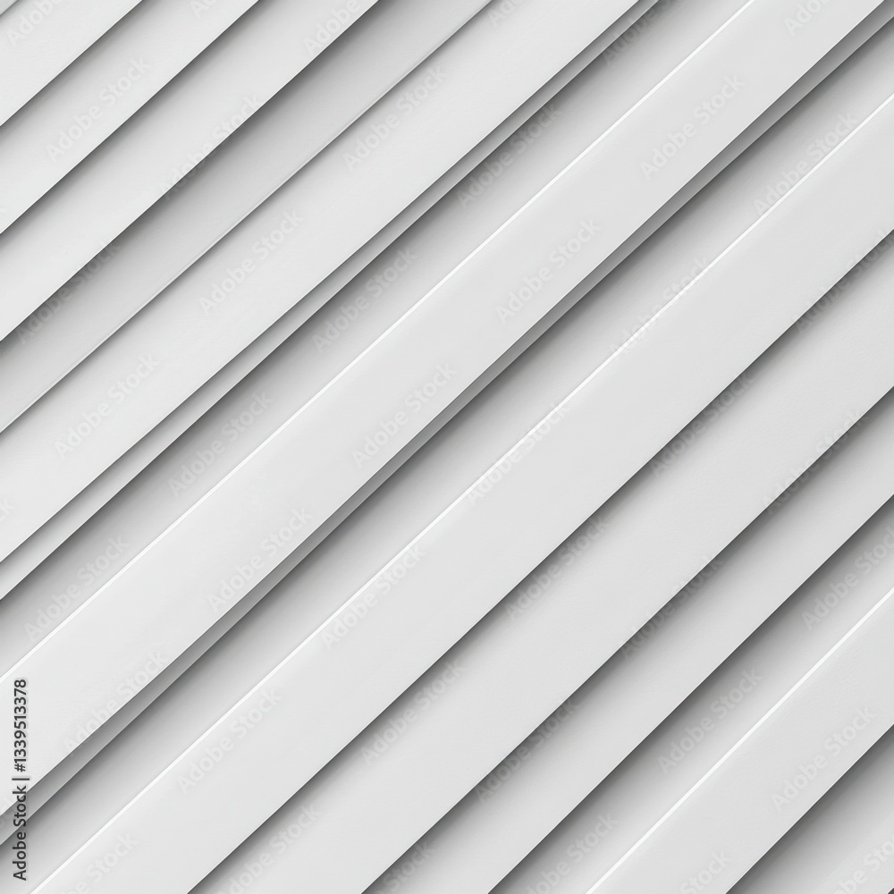 Poster abstract white diagonal panels creating a modern geometric pattern with subtle shadows and clean lin
