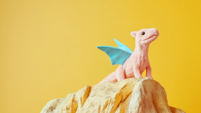 Space Pastel Pink Scene Wing Right Cliff Text Dimorphodon