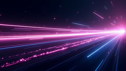 Abstract vibrant digital futuristic technology motion background. Generative Ai.