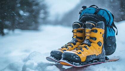 hiking with crampons snow generated by ai