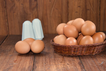 Hard-boiled eggs with yellow yolk to enjoy for breakfast, a very nutritious protein