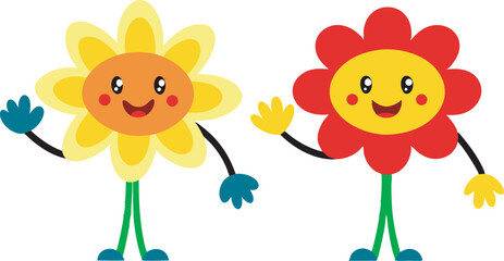 template and graphic elements for advertising, branding, posters and banners, funny cartoon illustrations