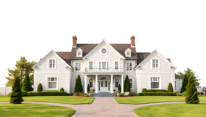Three classical country house in the suburbs , with white tonespng