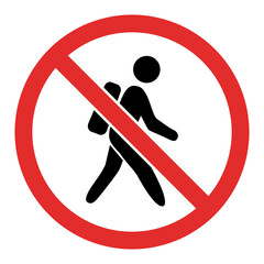 No Student Walking Icon