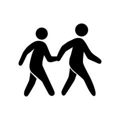 Students Walking with Backpacks Icon