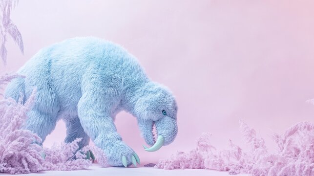 Space Pastel Blue Scene Claw Tiny Empty Text Lavender