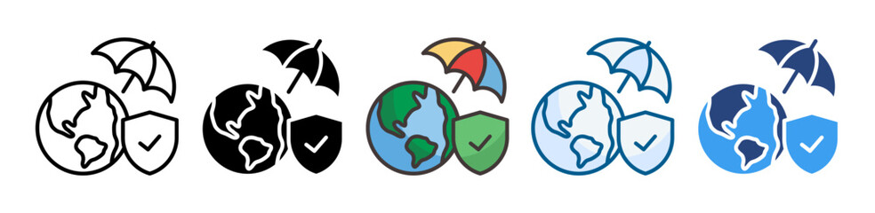 Climate Resilience Icon Set Multiple Style Collection